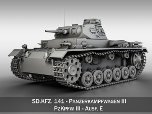 pzkpfw iii - panzer iii - ausf e 3D Model
