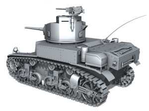m3 light tank stuart - early production 3Dモデル