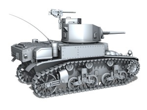 m3 light tank stuart - early production 3Dモデル