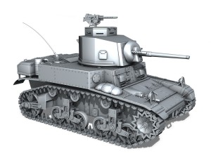 m3 light tank stuart - early production 3Dモデル