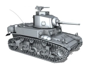 m3 light tank stuart - early production 3D Model