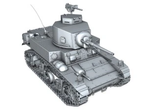 m3 light tank stuart - early production 3D Model