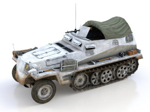 sdkfz 250-1 - halftruck - 16pz div 3D 模型