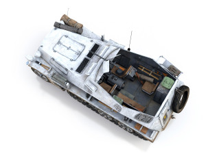 sdkfz 250-1 - halftruck - 16pz div 3D 模型