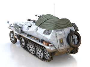 sdkfz 250-1 - halftruck - 16pz div 3D 模型