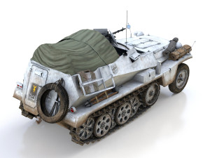 sdkfz 250-1 - halftruck - 16pz div 3D 模型