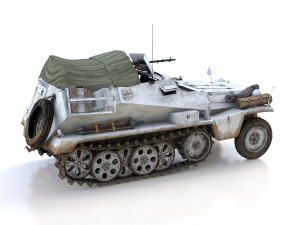 sdkfz 250-1 - halftruck - 16pz div 3D 模型