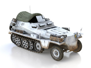 sdkfz 250-1 - halftruck - 16pz div 3D 模型