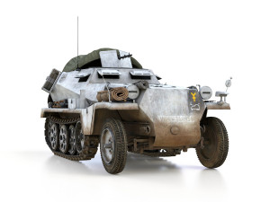 sdkfz 250-1 - halftruck - 16pz div 3D 模型