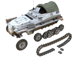 sdkfz 250-1 - halftruck - 16pz div 3D 模型