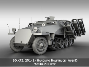 sdkfz 251 ausfd - stuka zu fuss 3D Model