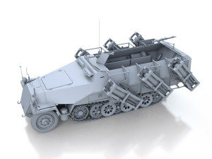 sdkfz 251 ausfd - stuka zu fuss Modèle 3D