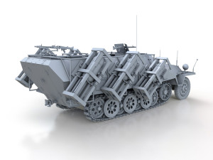 sdkfz 251 ausfd - stuka zu fuss Modèle 3D