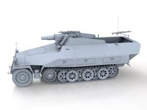 sdkfz 251 - ausfd - kanonenwagen stummel Modèle 3D