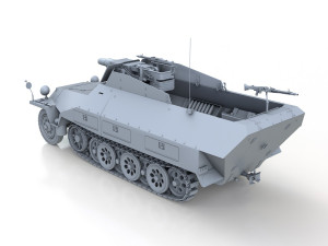 sdkfz 251 - ausfd - kanonenwagen stummel Modèle 3D