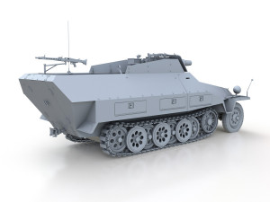 sdkfz 251 - ausfd - kanonenwagen stummel Modèle 3D