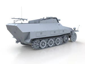 sdkfz 251 - ausfd - kanonenwagen stummel 3D Model