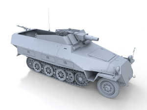 sdkfz 251 - ausfd - kanonenwagen stummel Modèle 3D