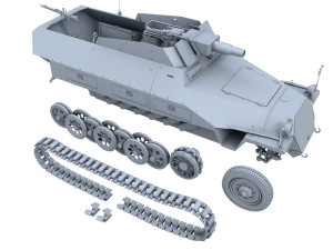 sdkfz 251 - ausfd - kanonenwagen stummel Modèle 3D
