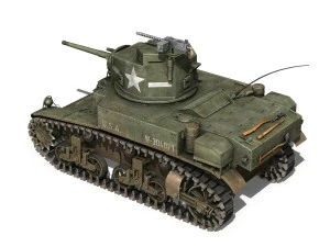 m3 us light tank stuart - early production 3D Model