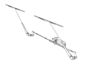 wiper with transmission and drive unit 3D Модель