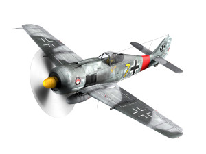 focke wulf - fw190 a8 - yellow 7 Model 3D