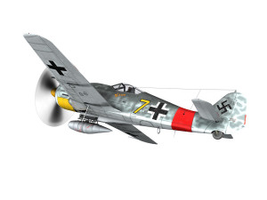 focke wulf - fw190 a8 - yellow 7 Model 3D