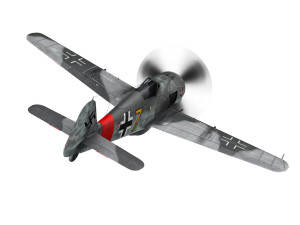 focke wulf - fw190 a8 - yellow 7 Model 3D
