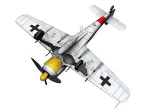focke wulf - fw190 a8 - yellow 7 Model 3D
