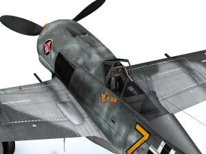 focke wulf - fw190 a8 - yellow 7 Model 3D