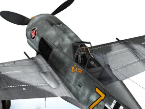 focke wulf - fw190 a8 - жовтий 7 3D Модель