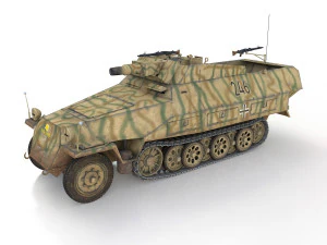 sdkfz 251-9 - ausfd - stummel - 246 3D Model