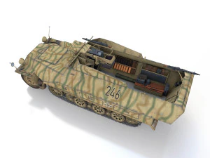 sdkfz 251-9 - ausfd - stummel - 246 3D Model