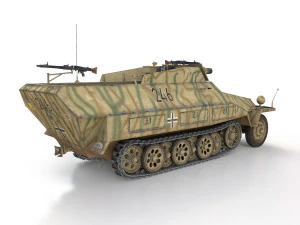 sdkfz 251-9 - ausfd - stummel - 246 3D Model