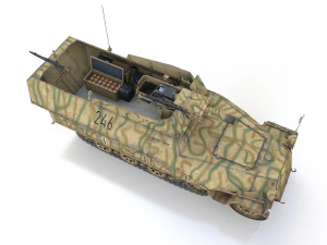 sdkfz 251-9 - ausfd - stummel - 246 3D Model