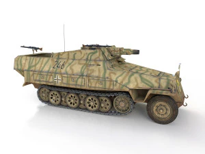 sdkfz 251-9 - ausfd - stummel - 246 3D Model