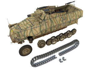 sdkfz 251-9 - ausfd - stummel - 246 3Dモデル