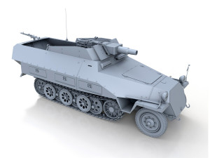 sdkfz 251-9 - ausfd - stummel - 246 3Dモデル