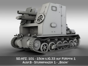 sdkfz 101 sturmpanzer 1 bison 3D Model