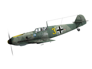 messerschmitt - bf-109 e - yellow 3 3D Model