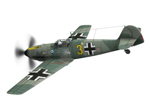 messerschmitt - bf-109 e - yellow 3 3D Model