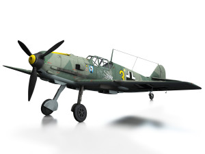 messerschmitt - bf-109 e - yellow 3 3D Model
