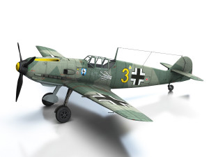 messerschmitt - bf-109 e - yellow 3 3D Model