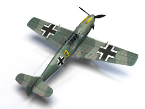messerschmitt - bf-109 e - yellow 3 3D Model