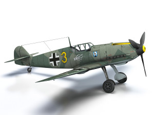 messerschmitt - bf-109 e - yellow 3 3D Model