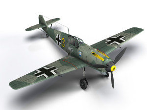 messerschmitt - bf-109 e - yellow 3 3D Model