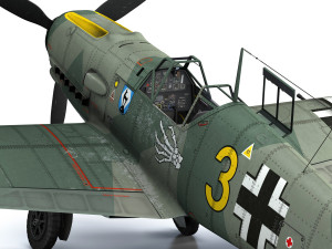messerschmitt - bf-109 e - yellow 3 3D Model