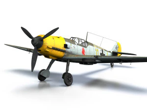messerschmitt - bf-109 e - yellow 11 3D Model