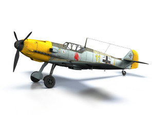 messerschmitt - bf-109 e - yellow 11 3D Model