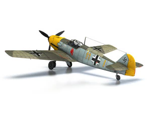 messerschmitt - bf-109 e - yellow 11 3D Model